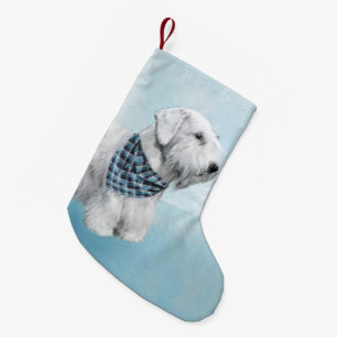 Sealyham Terrier Painting - Cute Original Dog Art Small Christmas Stocking