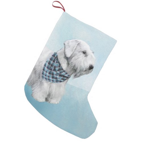 Sealyham Terrier Painting _ Cute Original Dog Art Small Christmas Stocking