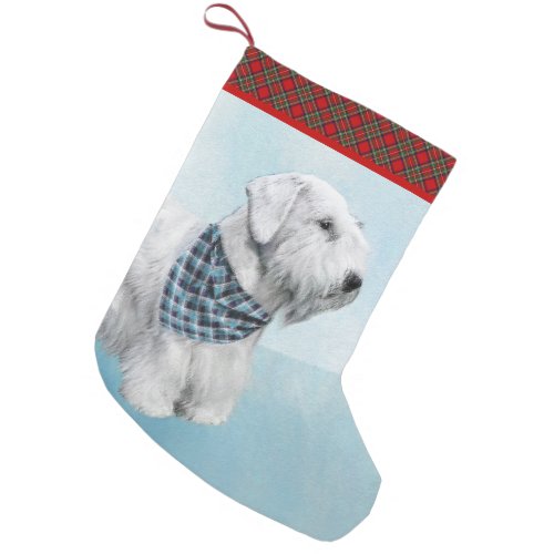 Sealyham Terrier Painting _ Cute Original Dog Art Small Christmas Stocking