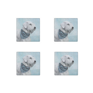Sealyham Terrier Painting - Cute Original Dog Art Stone Magnet