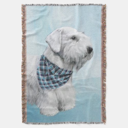 Sealyham Terrier Painting _ Cute Original Dog Art Throw Blanket