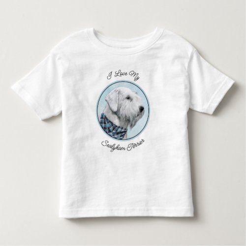 Sealyham Terrier Painting _ Cute Original Dog Art Toddler T_shirt