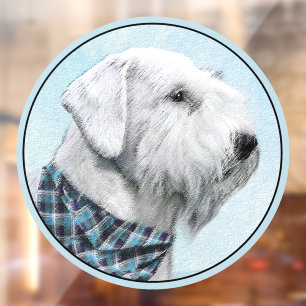 Sealyham Terrier Painting - Cute Original Dog Art Window Cling