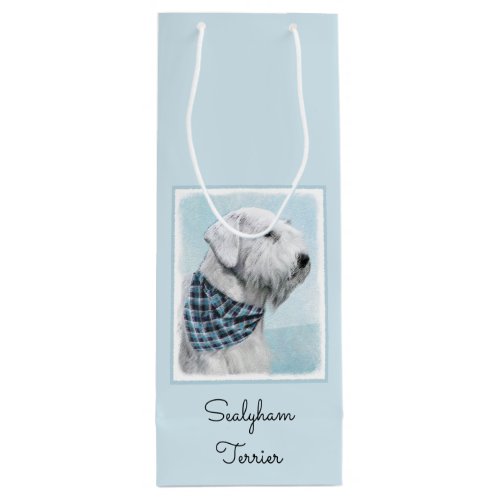 Sealyham Terrier Painting _ Cute Original Dog Art Wine Gift Bag