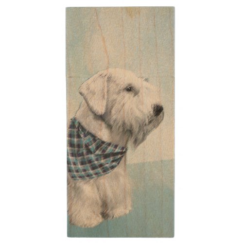 Sealyham Terrier Painting _ Cute Original Dog Art Wood Flash Drive