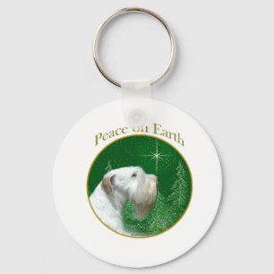 Sealyham Terrier Peace on Earth Keychain