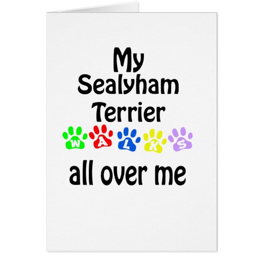 Sealyham Terrier Walks Design Cards (Front)