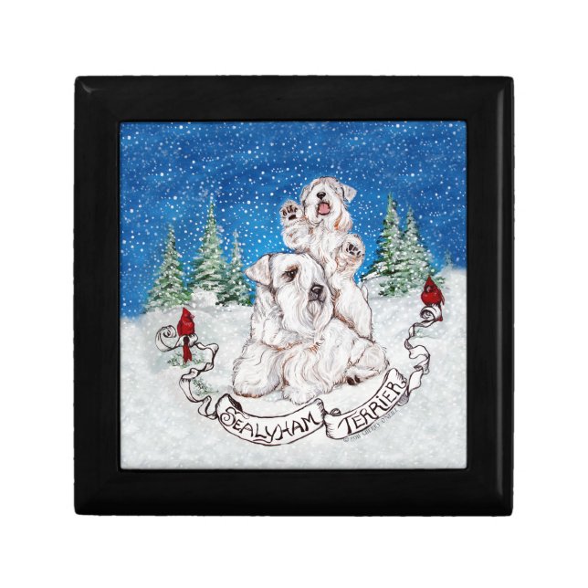 Sealyham Terrier Winter Gift Box (Front)