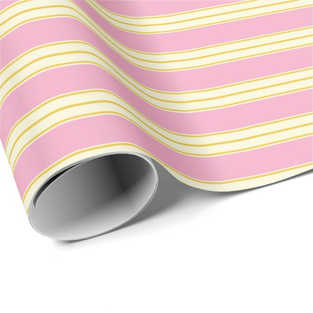 SEAM MATCHES: Valentine Wrapping Paper Striped (Roll Corner)