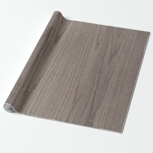 SEAM MATCHES: Woodgrain Gray Wrapping Paper