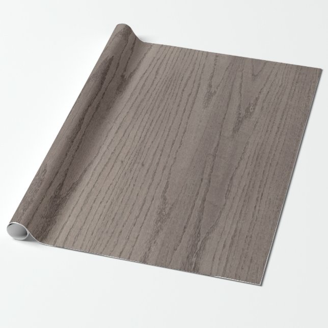 SEAM MATCHES: Woodgrain Gray Wrapping Paper (Unrolled)