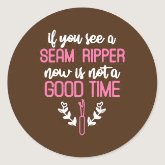 Seam Ripper Funny Quilting Quilting Lover  Classic Round Sticker