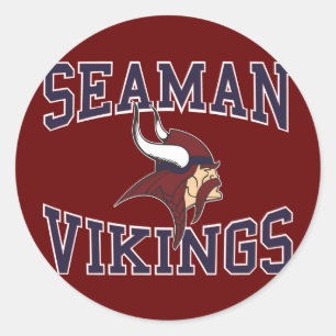Seaman Vikings Classic Round Sticker