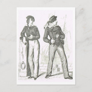 Seamen 1800s postcard