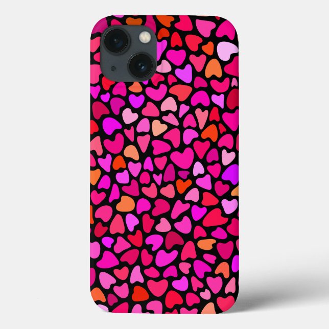 Seamles Colorful Hearts Pattern Love Case-Mate iPhone Case (Back)
