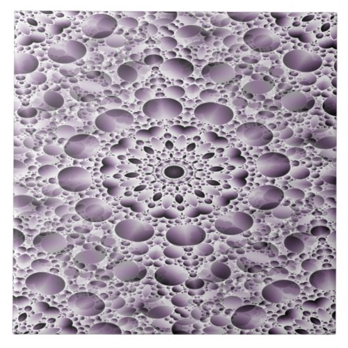 Seamles Purple Decorative Polka Design Ceramic Tile