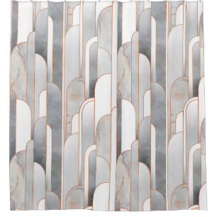 Seamless abstract art deco pattern with texture an shower curtain