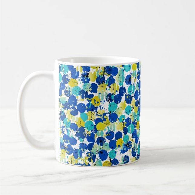 seamless abstract background pattern, with splashe coffee mug (Left)
