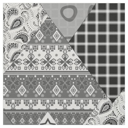 Seamless abstract boho ethno patchwork quilt fabric