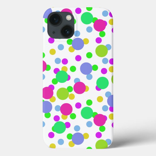 Seamless abstract circles fun confetti dots bright Case-Mate iPhone case (Back)