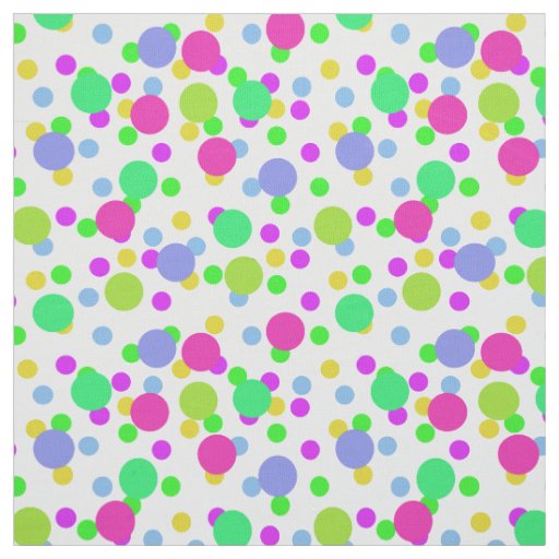 Seamless abstract circles fun confetti dots bright fabric