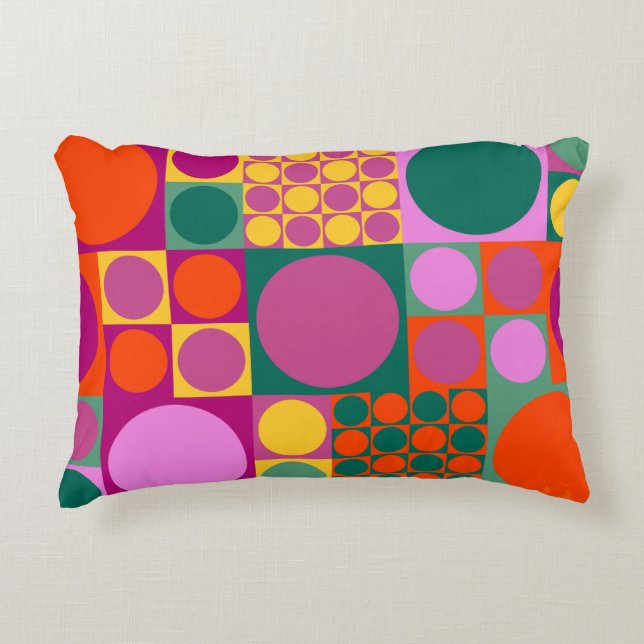 Seamless abstract geometric background pattern,  r accent pillow (Front)