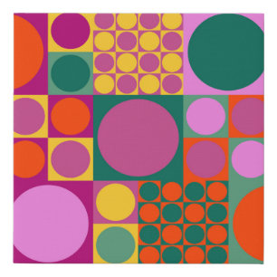 Seamless abstract geometric background pattern, r faux canvas print
