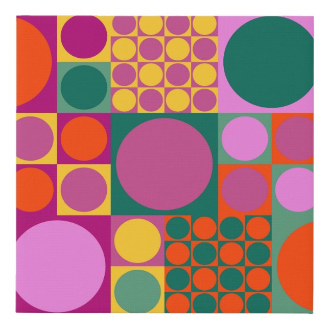 Seamless abstract geometric background pattern,  r faux canvas print (Front)