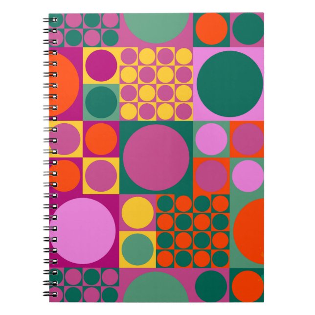 Seamless abstract geometric background pattern,  r notebook (Front)