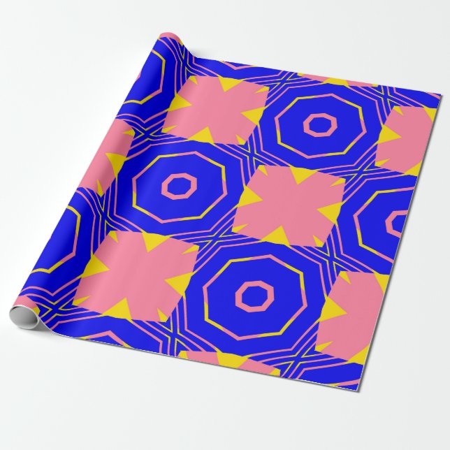 Seamless abstract geometric floral patternabstract wrapping paper (Unrolled)