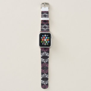 Seamless abstract geometric pattern. Strips. Mosai Apple Watch Band
