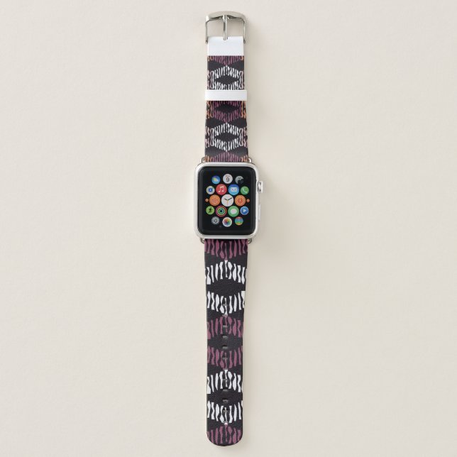 Seamless abstract geometric pattern. Strips. Mosai Apple Watch Band (Front)