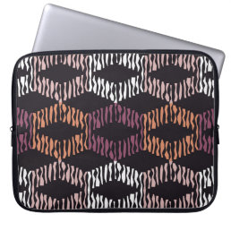 Seamless abstract geometric pattern. Strips. Mosai Laptop Sleeve
