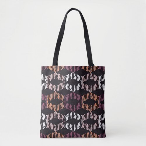 Seamless abstract geometric pattern Strips Mosai Tote Bag