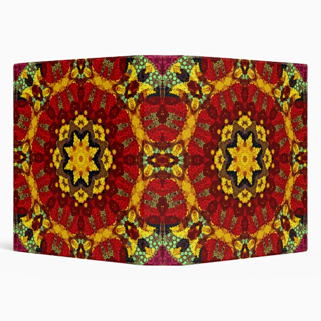 Seamless abstract geometrical round circle mandala 3 ring binder (Background)