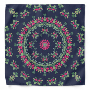Seamless abstract geometrical round circle mandala bandana