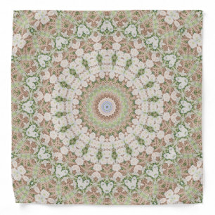 Seamless abstract geometrical round circle mandala bandana
