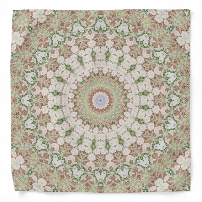 Seamless abstract geometrical round circle mandala bandana (Front)