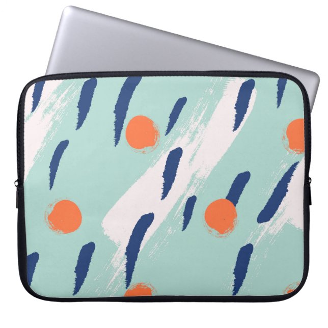 Seamless abstract hand drawn brushstroke shapes pa laptop sleeve (Front)