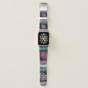 Seamless abstract ikat pattern with the image of f apple watch band