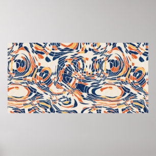 Seamless abstract line geo pattern. High quality i Poster