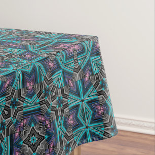 Seamless abstract mandala round circles kaleidosco tablecloth