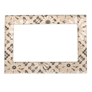 Seamless abstract modern checkered plaid floral be magnetic frame