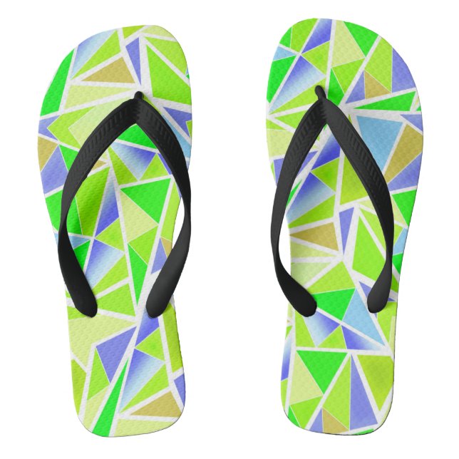 Seamless abstract modern geometrical shapes triang flip flops (Footbed)