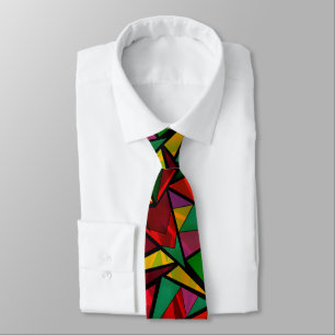Seamless abstract modern geometrical shapes triang neck tie