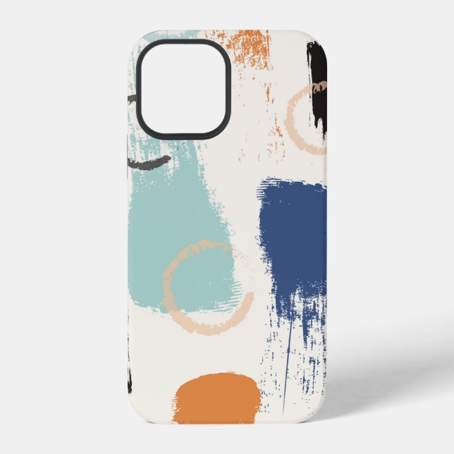 Seamless abstract pastel brush strokes pattern bac iphone case (Back)