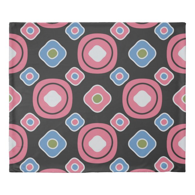 Seamless abstract pattern with the image of oval g duvet cover (Front)