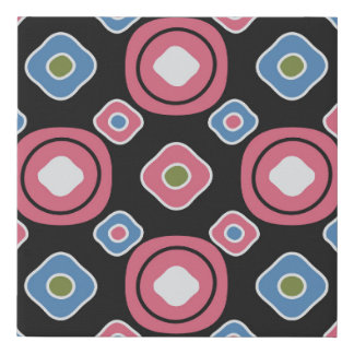 Seamless abstract pattern with the image of oval g faux canvas print