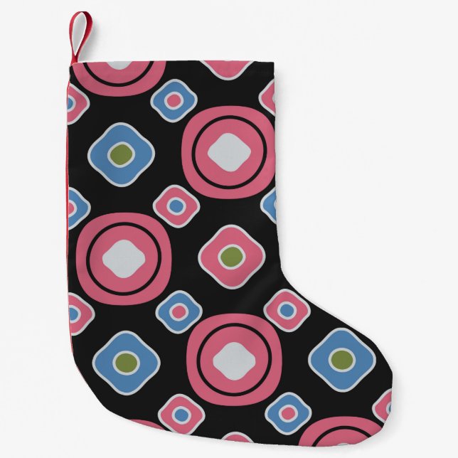 Seamless abstract pattern with the image of oval g small christmas stocking (Front)
