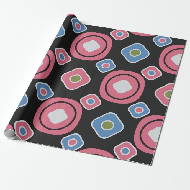 Seamless abstract pattern with the image of oval g wrapping paper (Unrolled)